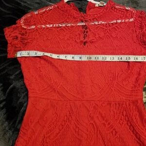 Francesca's Red Lace Dress